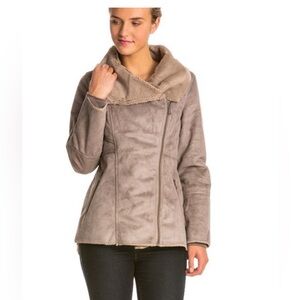 Prana suede & faux fur jacket